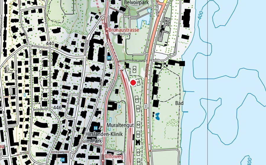 Carte indiquant l’emplacement de Tennisclub Belvoir (Centre sportif)