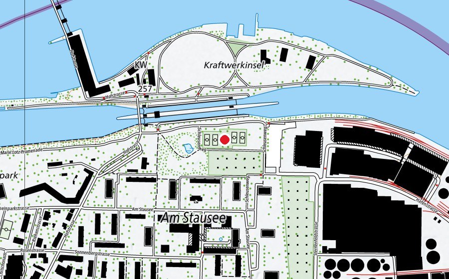 Carte indiquant l’emplacement de Tennisclub Birsfelden (Centre sportif)