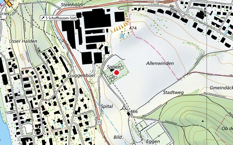 Carte indiquant l’emplacement de Tennisclub Cholfirst (Centre sportif)
