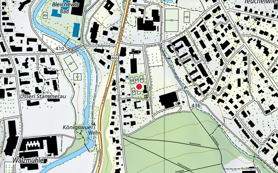 Map showing the location of Tennisclub Frauenfeld (Sports centre)