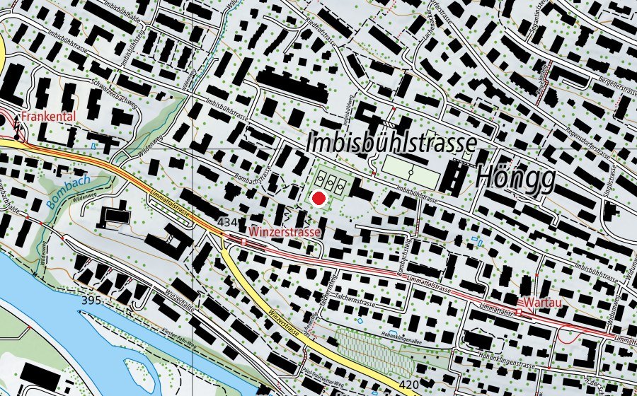 Map showing the location of Tennisclub Hönggerberg - Anlage Imbisbühl (Sports centre)