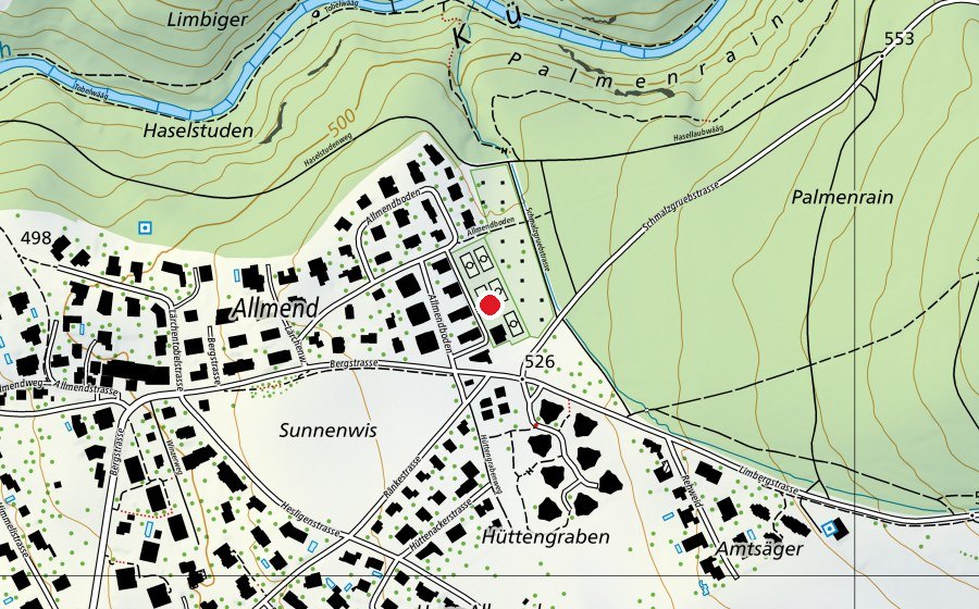 Map showing the location of Tennisclub Küsnacht (Sports centre)