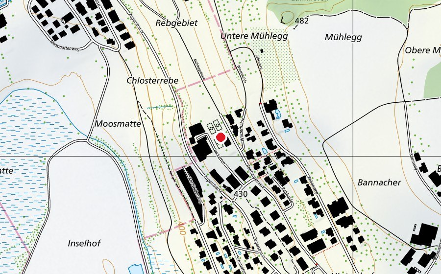 Map showing the location of Tennisclub Oberlunkhofen (Sports centre)