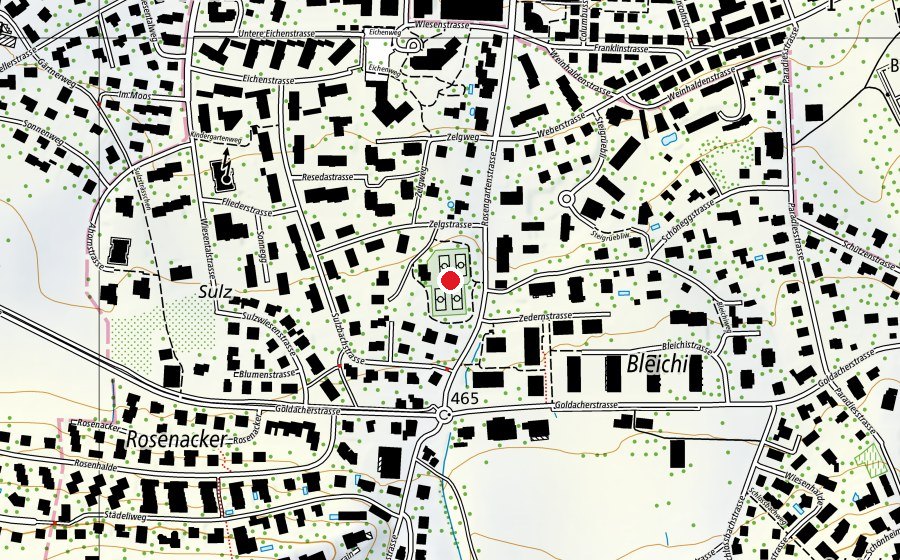 Mappa con la posizione di Tennisclub Rorschach (Centro sportivo)