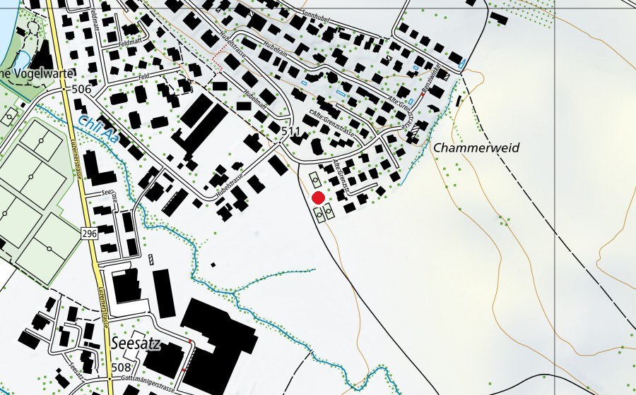Carte indiquant l’emplacement de Tennisclub Sempach (Centre sportif)