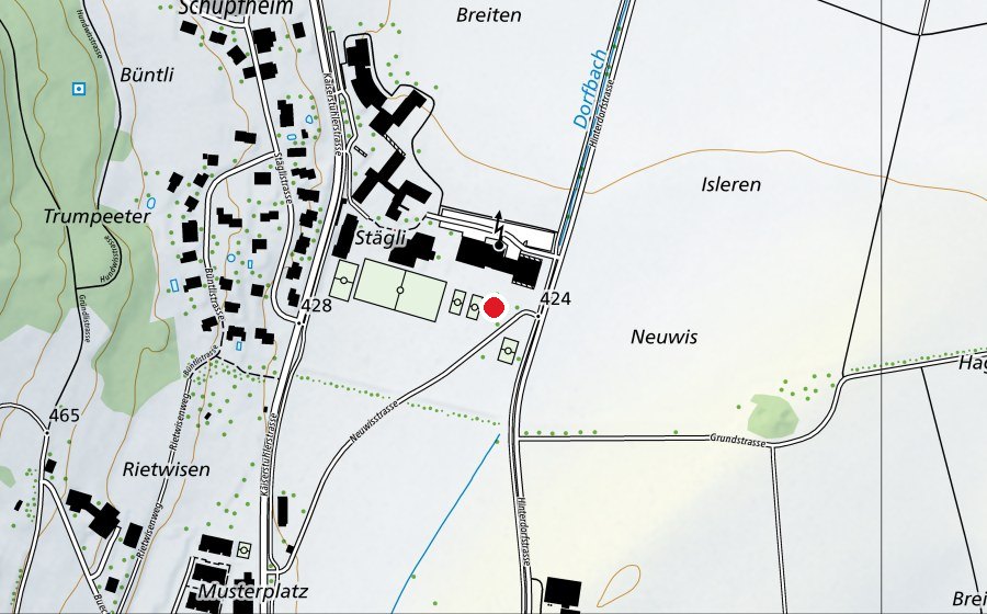Mappa con la posizione di Tennisclub Stadel (Centro sportivo)