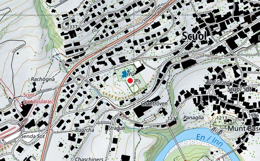 Carte indiquant l’emplacement de Trü (Centre sportif)