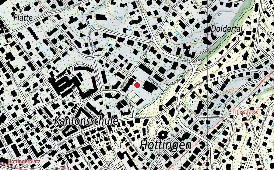 Carte indiquant l’emplacement de Turn-/Sporthalle Bungertwies (Centre sportif)