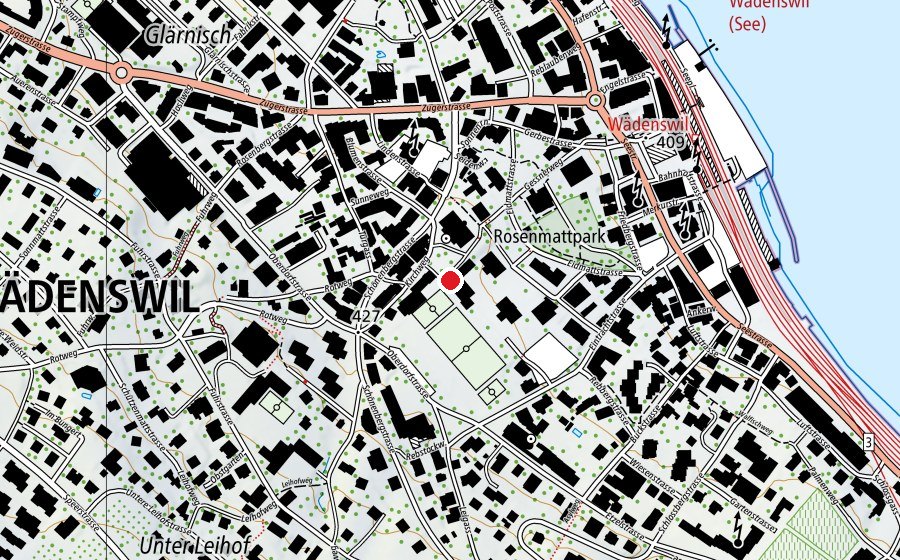 Carte indiquant l’emplacement de Turnhalle 2 (Centre sportif)