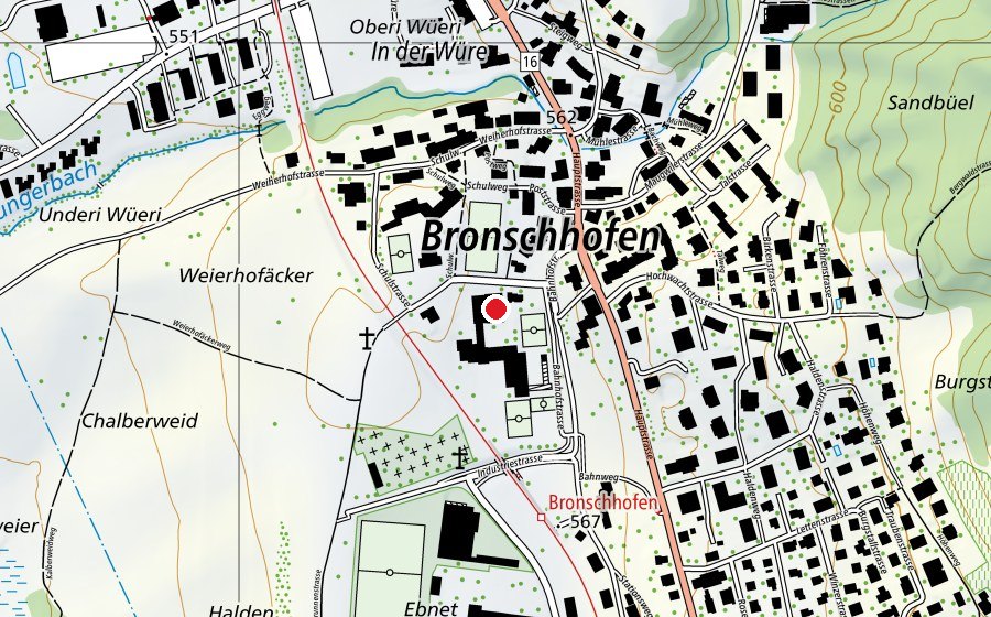 Karte mit dem Standort von Turnhalle Bommeten (Sportanlage)