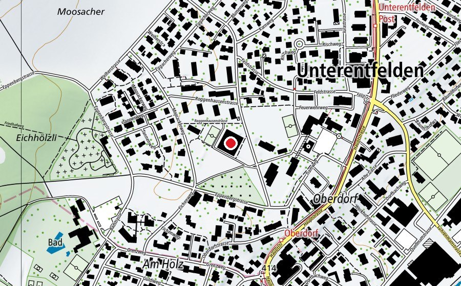 Carte indiquant l’emplacement de Turnhalle Bünten (Centre sportif)