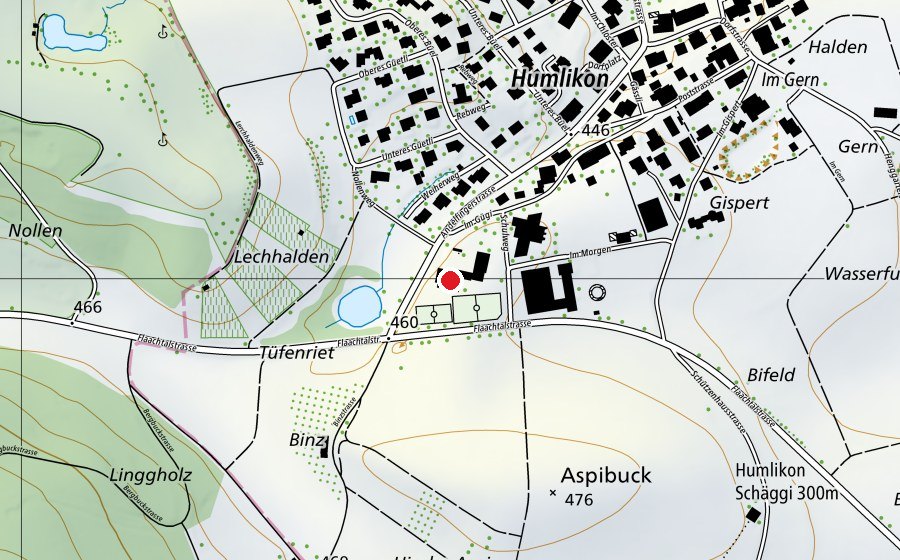 Mappa con la posizione di Turnhalle Gügi (Centro sportivo)