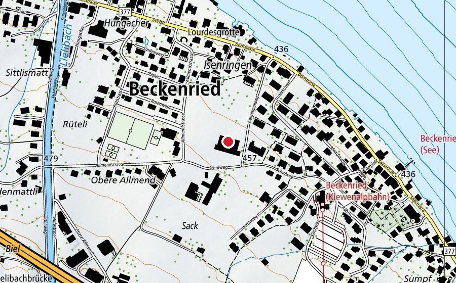 Mappa con la posizione di Turnhalle Isenringen (Centro sportivo)