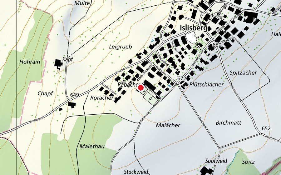 Karte mit dem Standort von Turnhalle (Sportanlage)