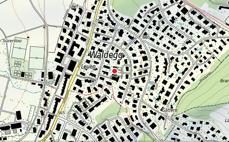 Mappa con la posizione di Turnhalle Mettlen (Centro sportivo)