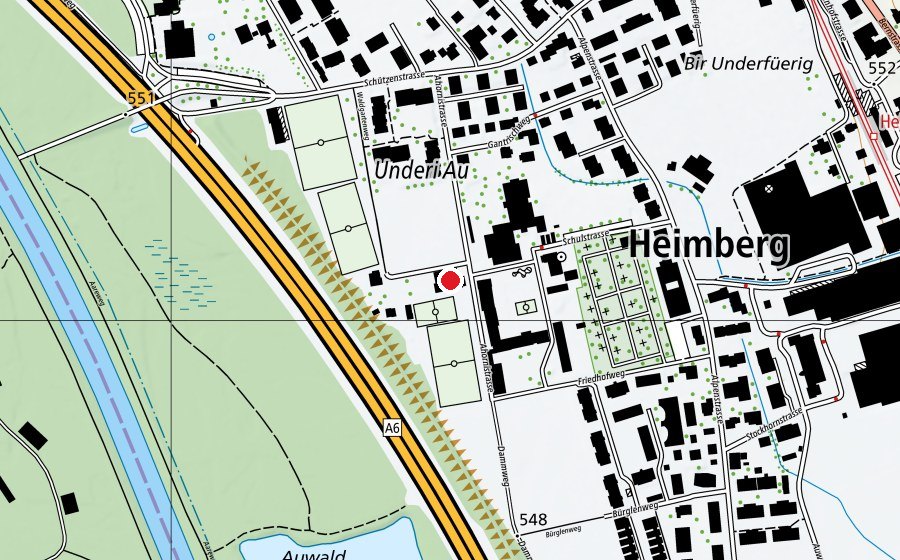 Karte mit dem Standort von Turnhalle Oberstufenschule (Sportanlage)