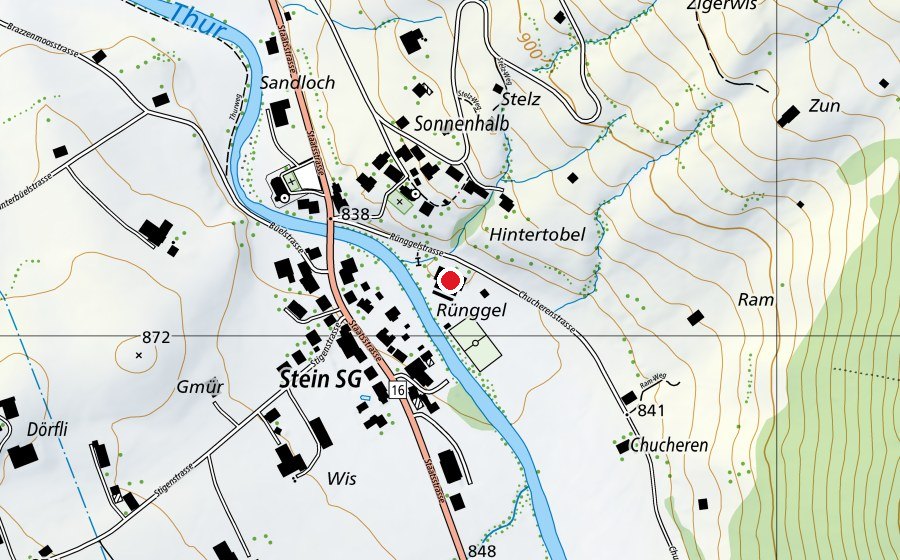 Mappa con la posizione di Turnhalle Rünggel (Centro sportivo)