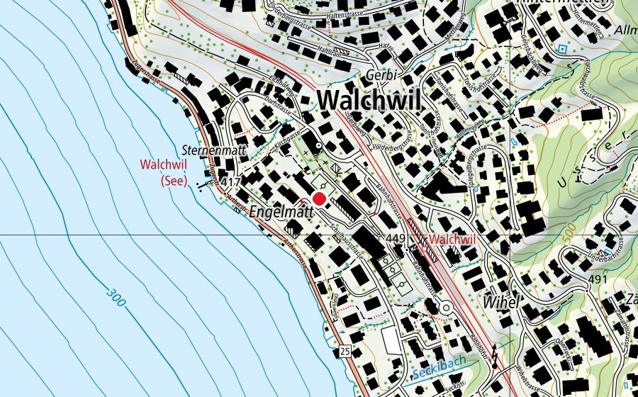 Mappa con la posizione di Turnhalle Schule Walchwil (Centro sportivo)