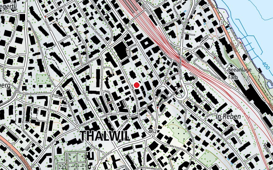 Mappa con la posizione di Turnhalle Schwandel (Centro sportivo)