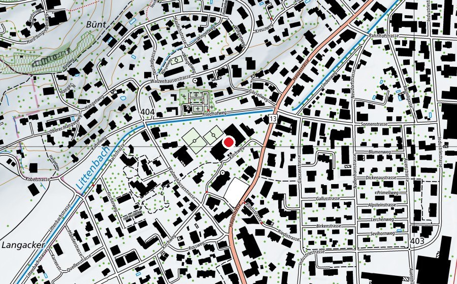 Carte indiquant l’emplacement de Turnhalle Wees (Centre sportif)