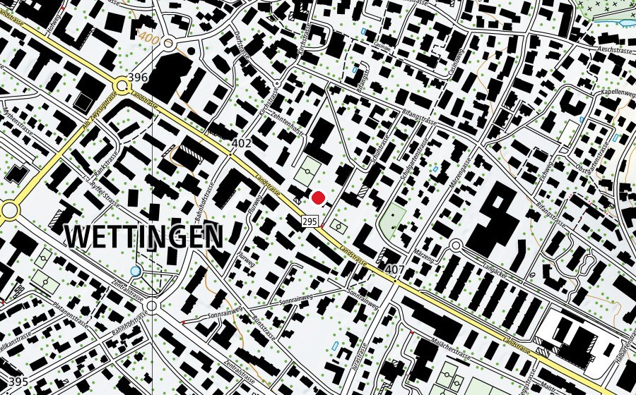 Carte indiquant l’emplacement de Turnhalle (Centre sportif)