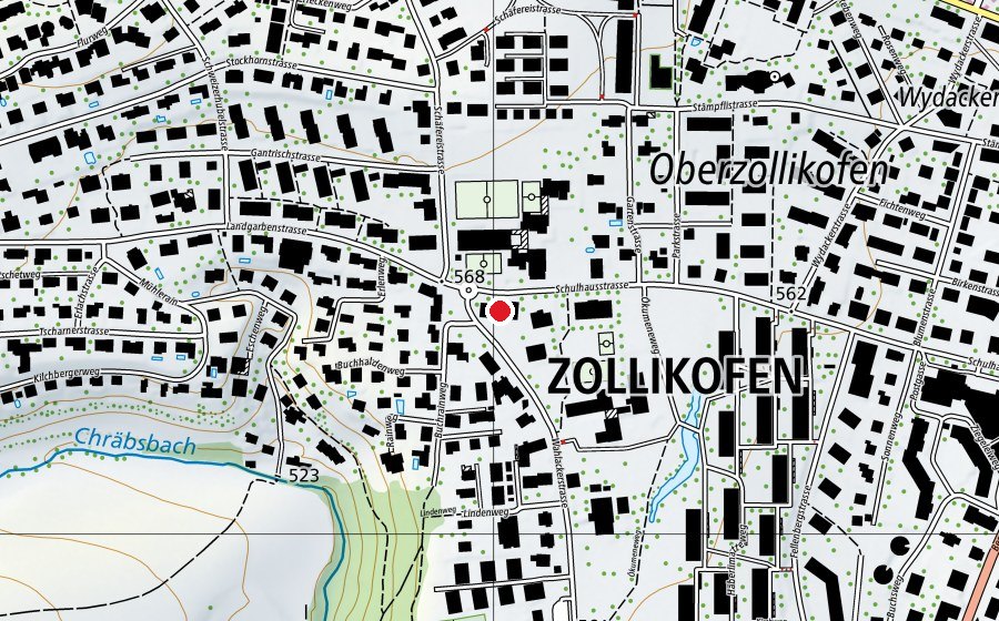 Mappa con la posizione di Turnhalle (Centro sportivo)