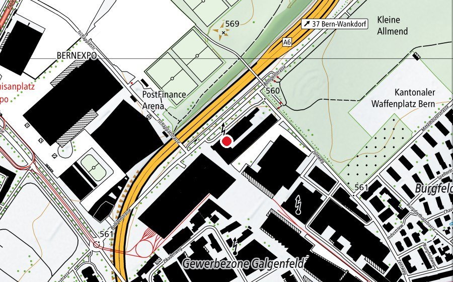 Karte mit dem Standort von Unik Training (Sportanlage)