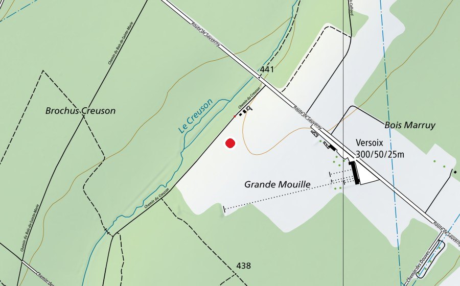 Carte indiquant l’emplacement de Versoix Model Club (Centre sportif)