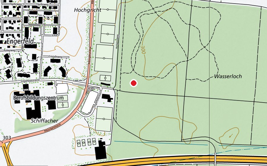 Carte indiquant l’emplacement de Waldseilpark (Centre sportif)