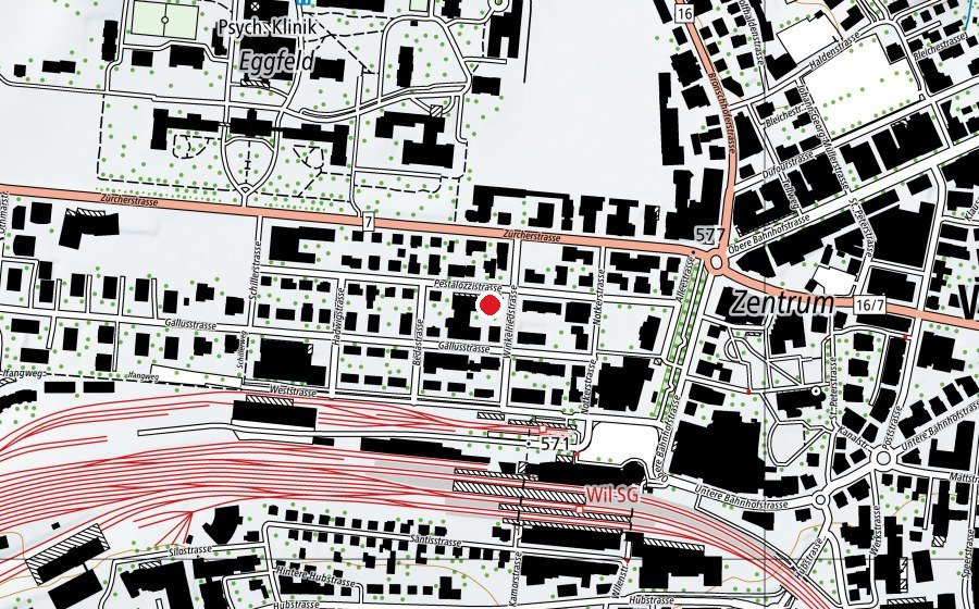 Carte indiquant l’emplacement de Wenger (Centre sportif)