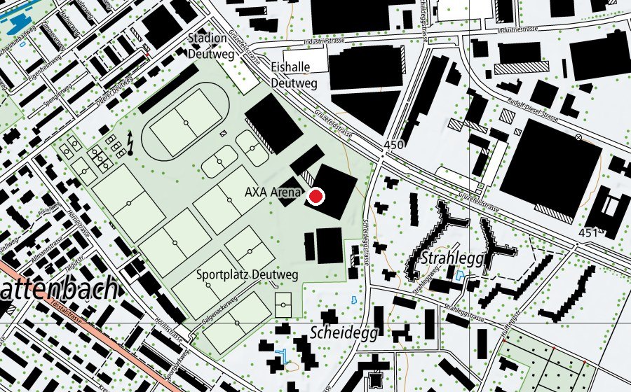 Carte indiquant l’emplacement de Win4 (Centre sportif)