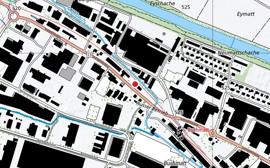 Mappa con la posizione di Wyss Waffen (Centro sportivo)