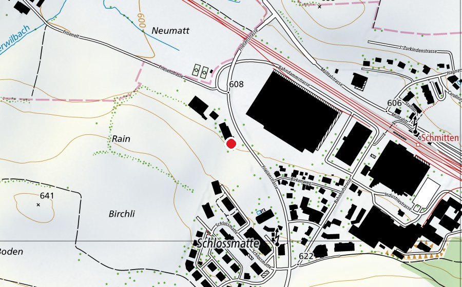 Mappa con la posizione di XCX-FIT (Centro sportivo)