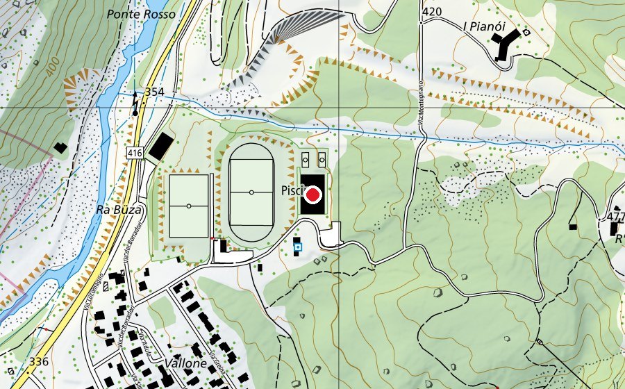 Karte mit dem Standort von YOYO - Centro Sportivo (Sportanlage)