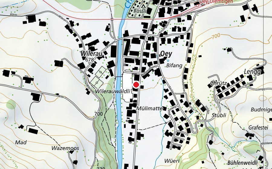 Mappa con la posizione di ZEBE (Centro sportivo)