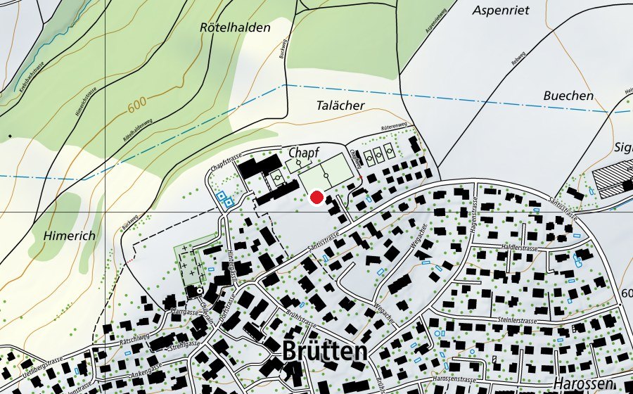 Mappa con la posizione di 100m Bahn (Campo sportivo)