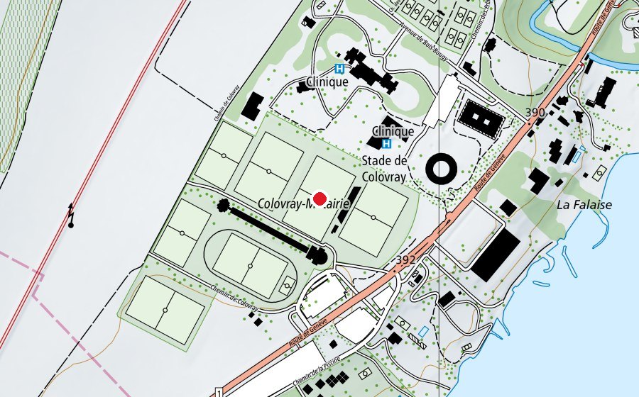 Carte indiquant l’emplacement de 2 Terrain de Rugby (Terrain de sport)