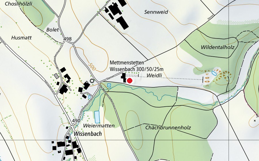 Carte indiquant l’emplacement de 20m (Terrain de sport)