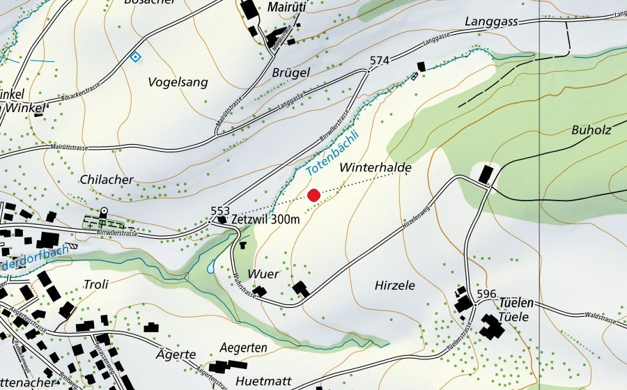 Carte indiquant l’emplacement de 300 m Schützenstand (Terrain de sport)