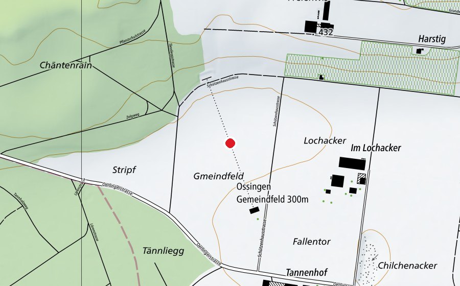 Carte indiquant l’emplacement de 300m Schiesstand (Terrain de sport)