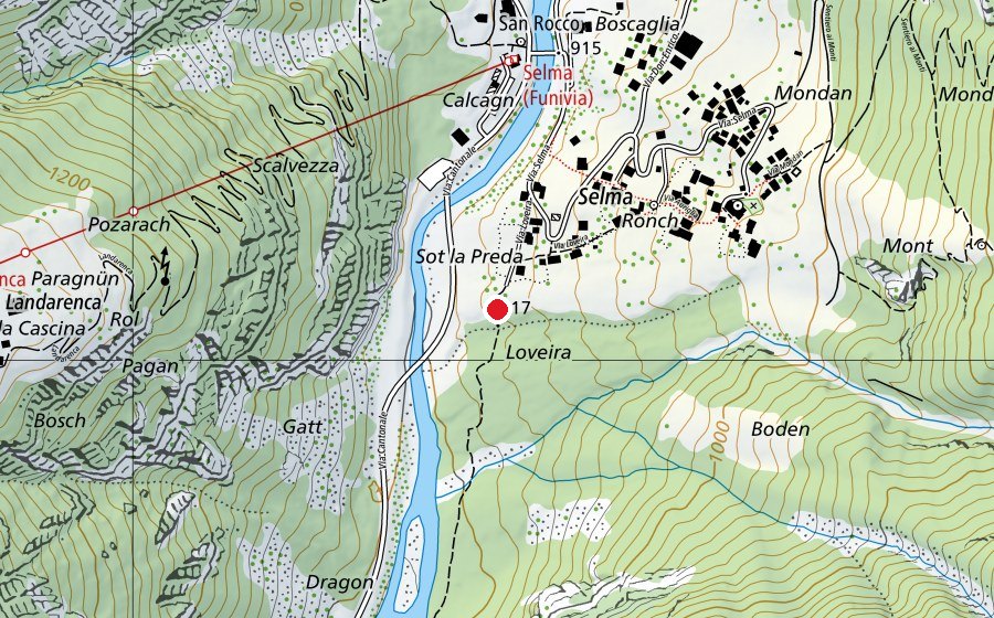 Map showing the location of 3D-Parcours Selma (Sports field)