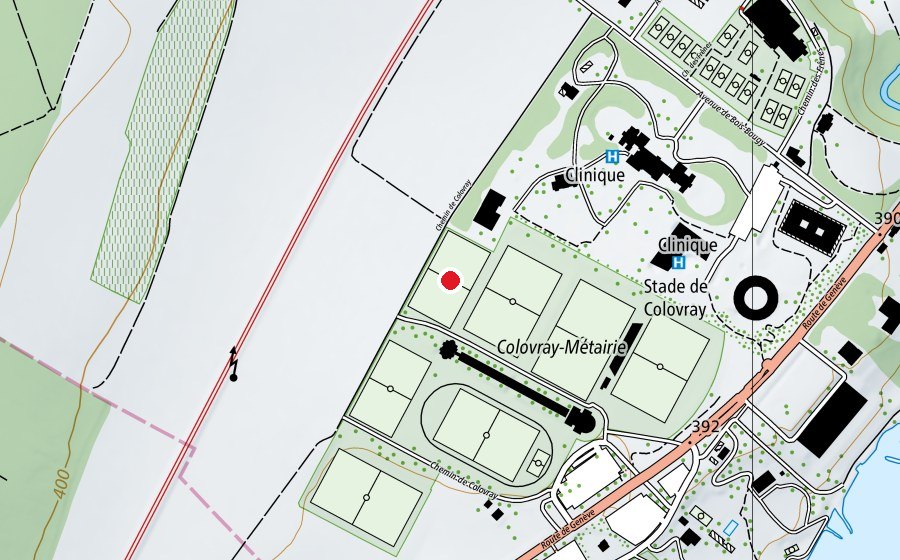 Mappa con la posizione di 4 Terrain de Football (Campo sportivo)