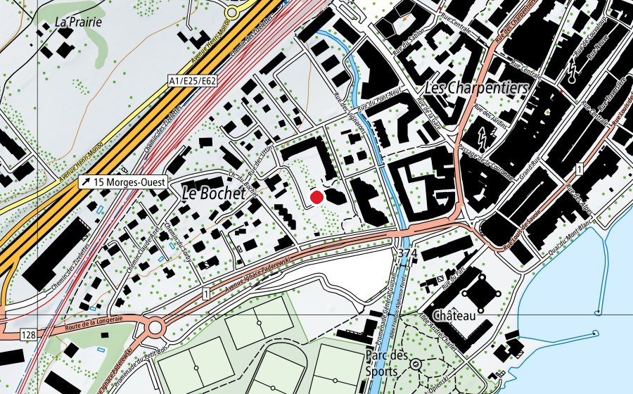 Karte mit dem Standort von Abbaye de l'Arc (Sportplatz)