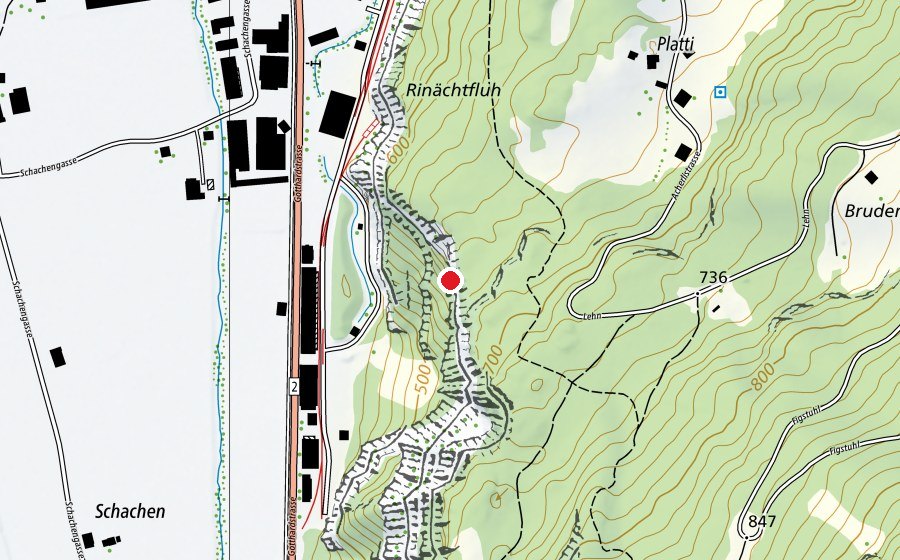 Mappa con la posizione di Acheli (Campo sportivo)