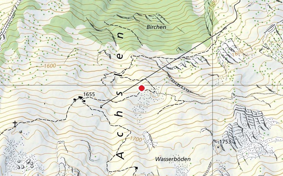Karte mit dem Standort von Achslen (Sportplatz)