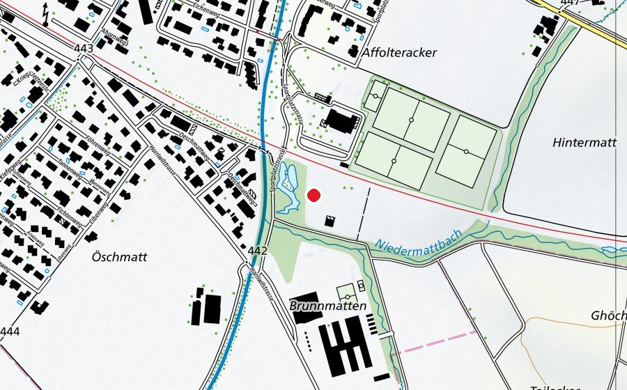 Carte indiquant l’emplacement de Affolteracker (Terrain de sport)