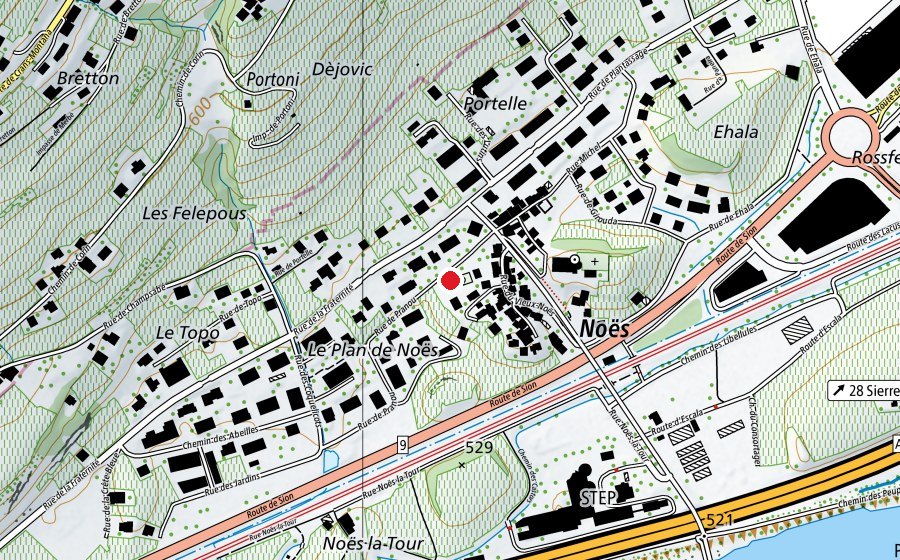 Mappa con la posizione di Agorespace de Noës (Campo sportivo)