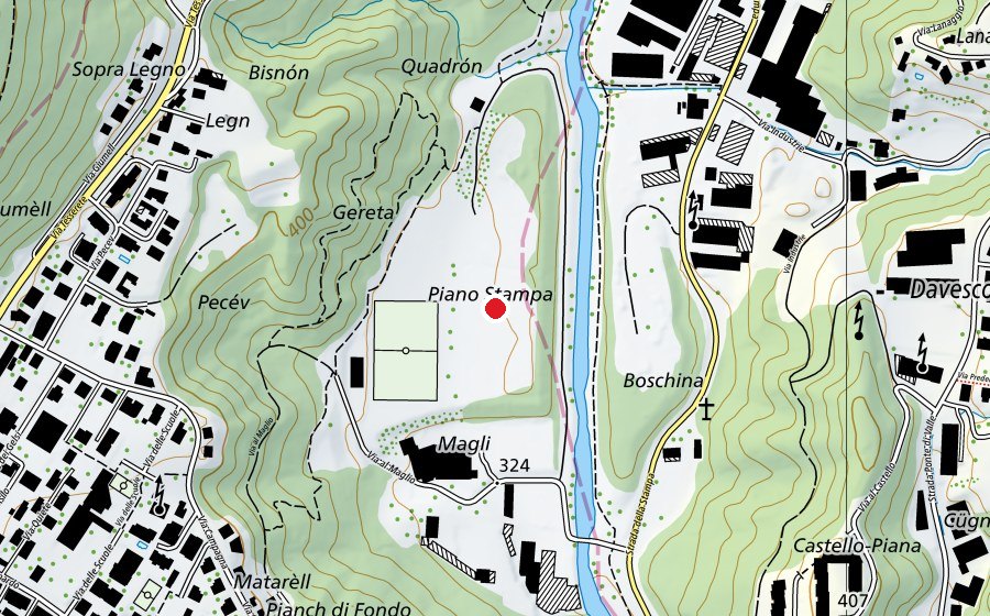 Carte indiquant l’emplacement de Al Maglio Campo 2 (Terrain de sport)