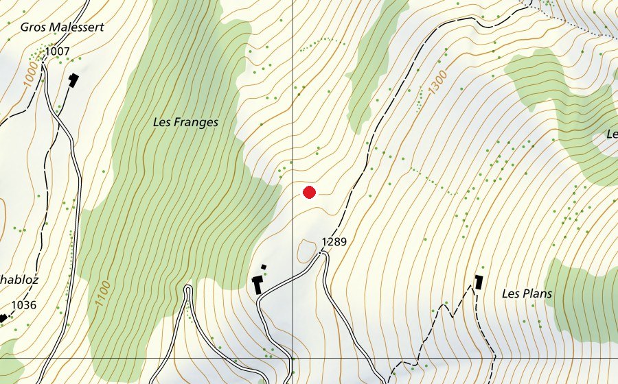 Carte indiquant l’emplacement de Albeuve (chaudzerya) (Terrain de sport)