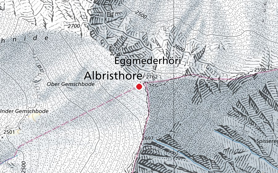 Carte indiquant l’emplacement de Albristhorn (Terrain de sport)